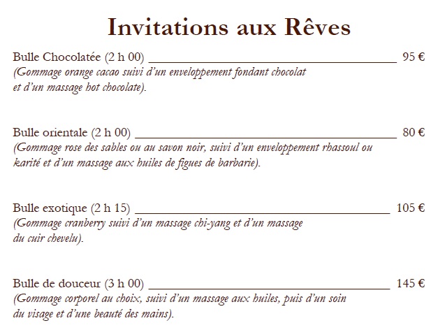 Tarifs invitation aux rves